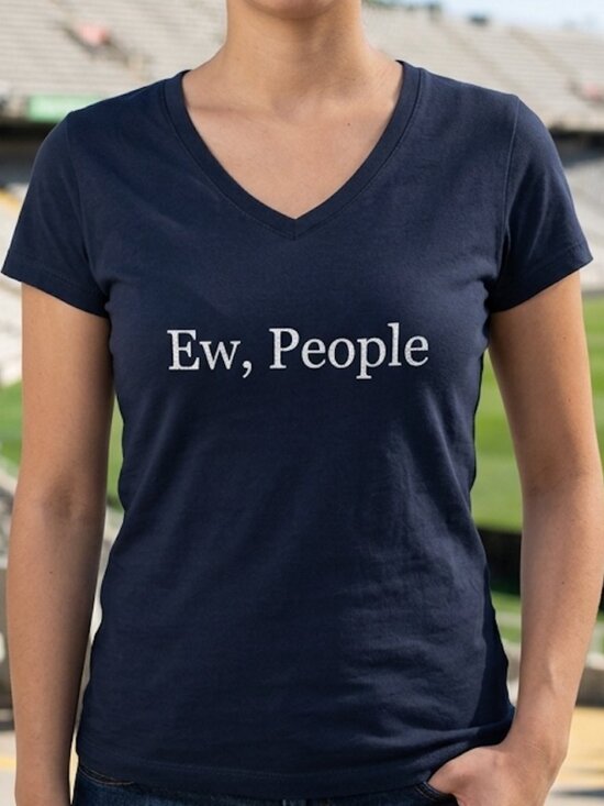 Custom Ink Tops - YOGA TEE NEW CAT LOVER FUNNY EW PEOPLE BLACK SIZE S